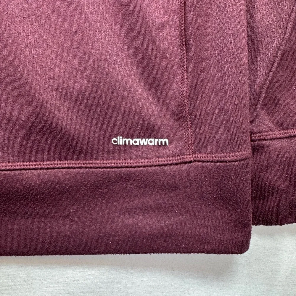 Adidas Ultimate Hoodie Mens Small Burgundy Gray Pullover Activewear‎